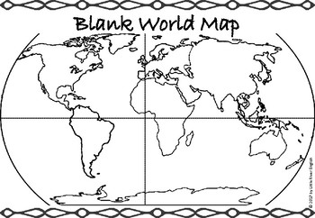 blank printable map of the world continents