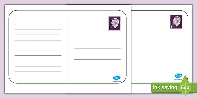 blank printable postcards uk