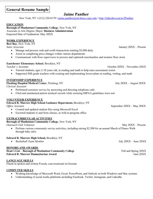 Blank Resume Template ≡ Fill Out Printable PDF Forms Online