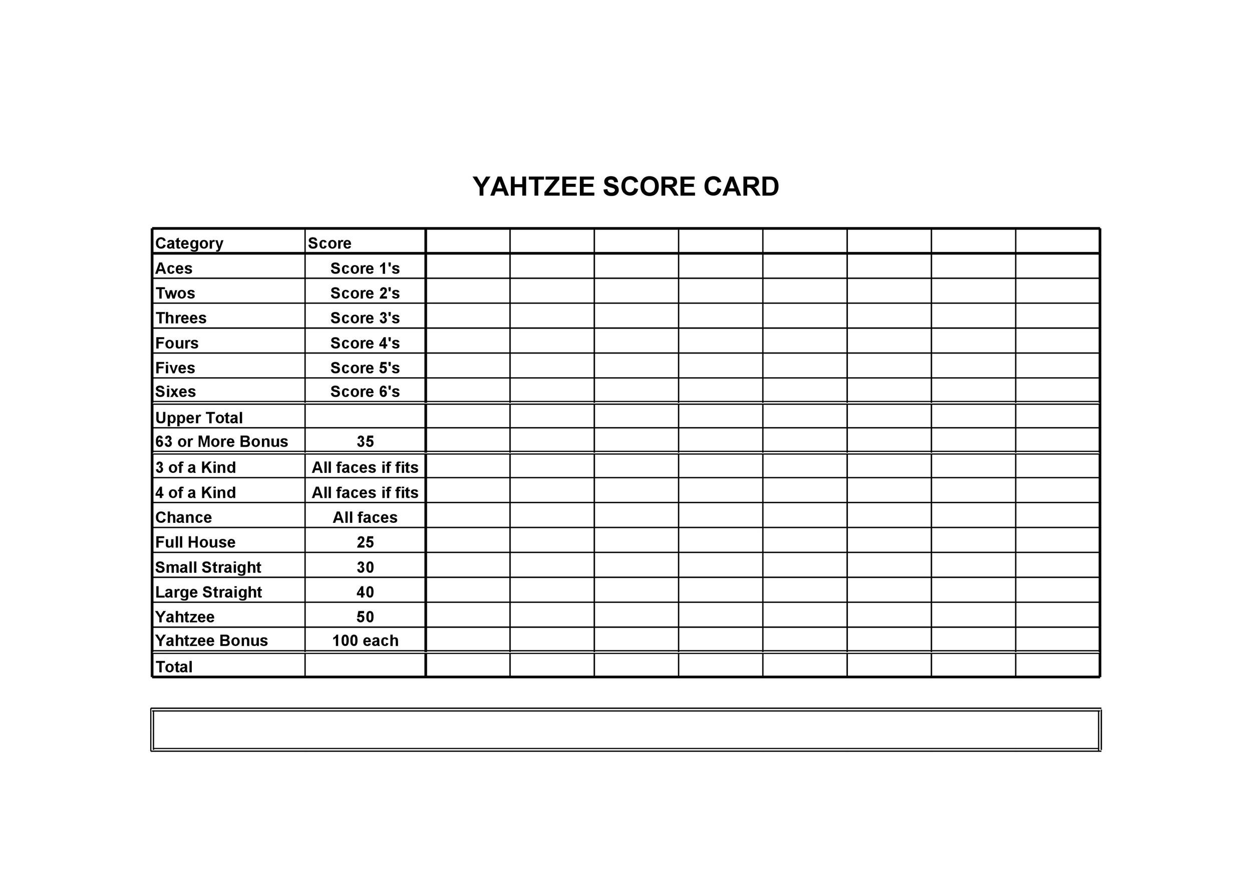 28 Printable Yahtzee Score Sheets &  Cards (101% FREE) ᐅ TemplateLab