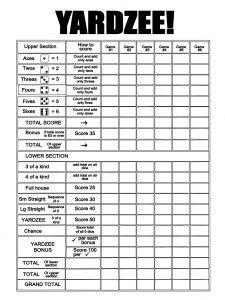 Free yahtzee score sheets - Free Printable Calendar Templates