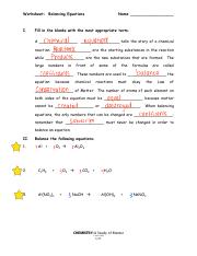 balancingEquations.pdf - Worksheet: Balancing Equations I. Name ...
