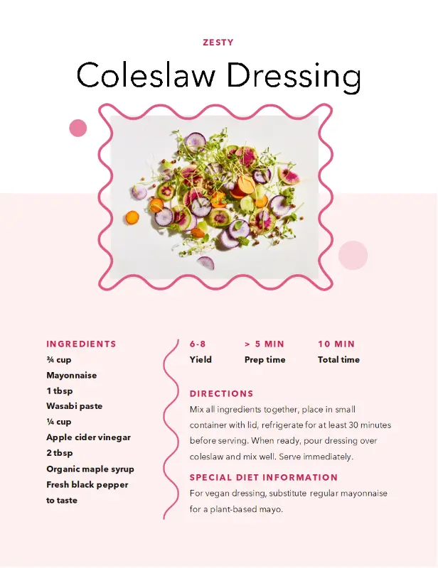 blank recipe card template word