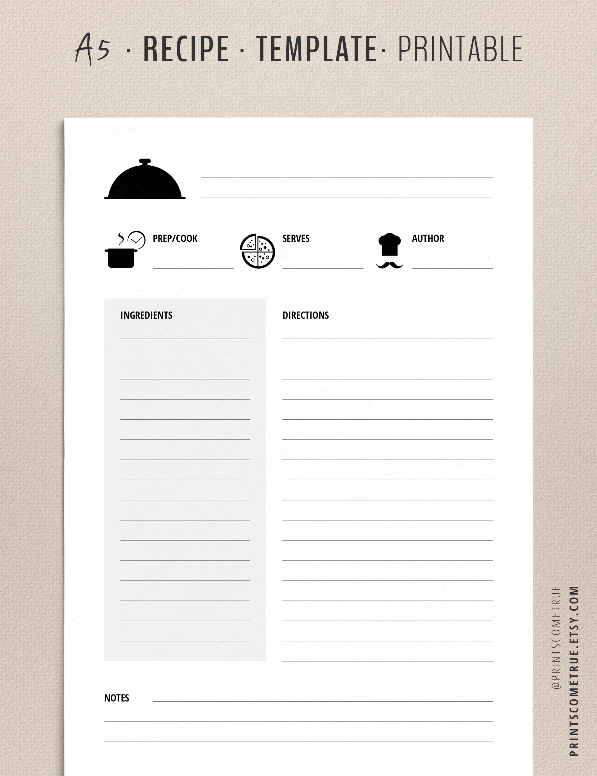 Heirloom Blank Recipe Book Journal | Linen Hardcover A4 ...