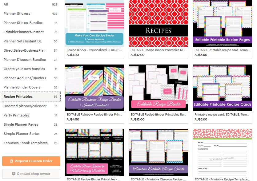 Blank Recipe Book: Write Your Own Recipes, Cookbook Australia ...