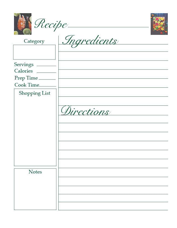 Page 3 - Free, custom printable recipe card templates online 