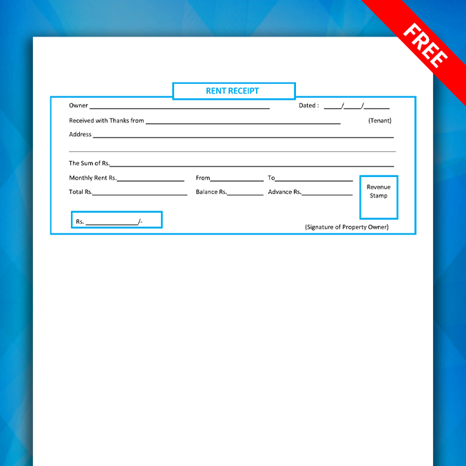 Download Rent Receipt Format Templates | Free Templates