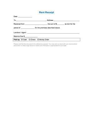 blank rent receipt format