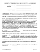 blank rental agreement for california