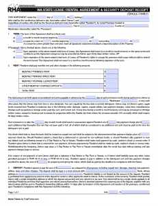 blank rental agreement washington state