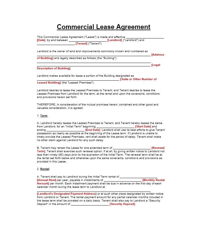 blank rental agreement washington state