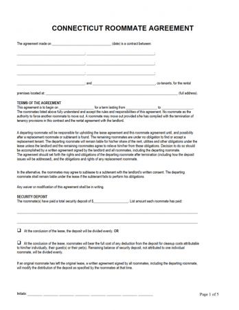 blank rental lease agreement ct