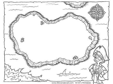 Blank Treasure Map Templates for Children