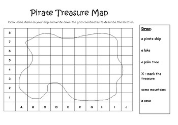 Pirate Island Map - Grid Coordinates