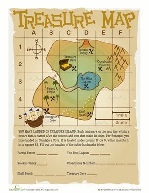Treasure Map Grid | Worksheet 