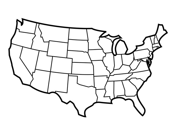 blank united states map printable worksheet