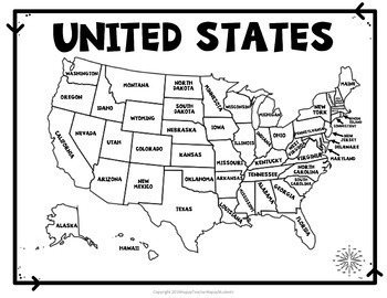 blank united states map printable worksheet
