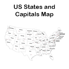 Printable States and Capitals Map | United States Map PDF - Worksheets ...