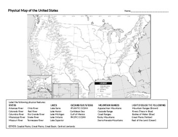 Blank map of the united states | TPT