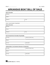 blank vehicle bill of sale arkansas