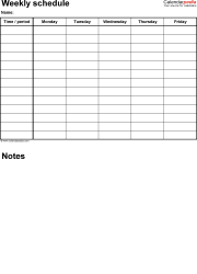 Free Weekly Schedules for PDF - 24 Templates