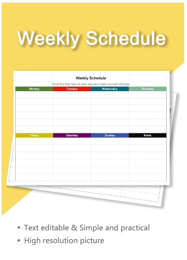Free blank weekly schedule template word, Download Free blank weekly ...