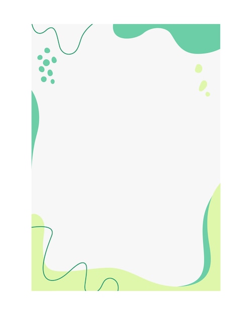 Premium Vector | Green wavy blank worksheet template