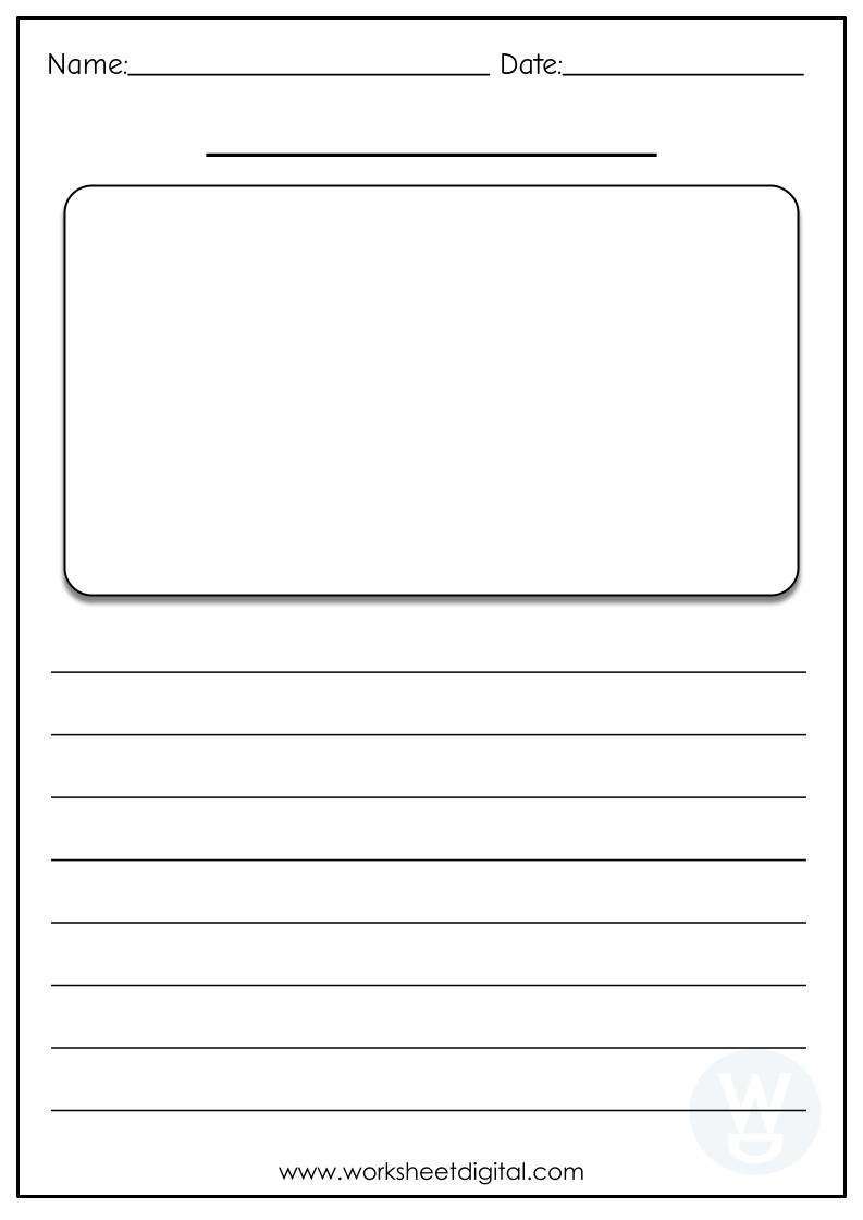 Blank Writing Template - Worksheet Digital