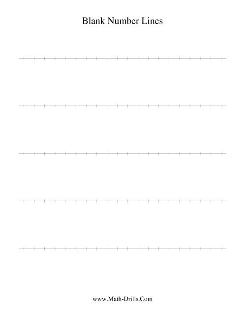 Blank Number Line