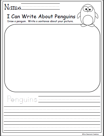 blank writing worksheet for kindergarten