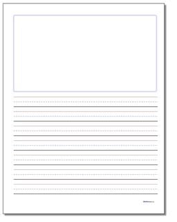 blank writing worksheet for kindergarten