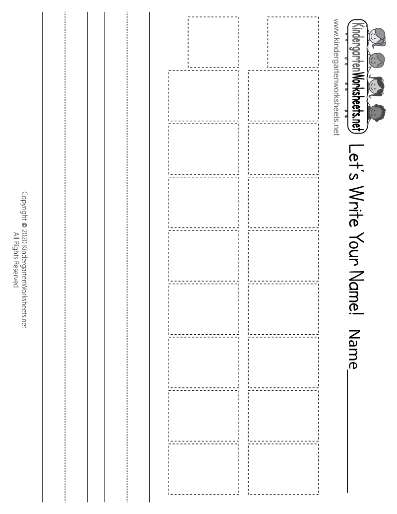 blank writing worksheet for kindergarten