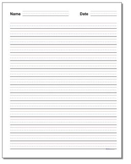 blank writing worksheet for preschool