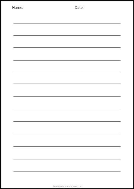Printable Blank Handwriting Worksheets Instant Download The 