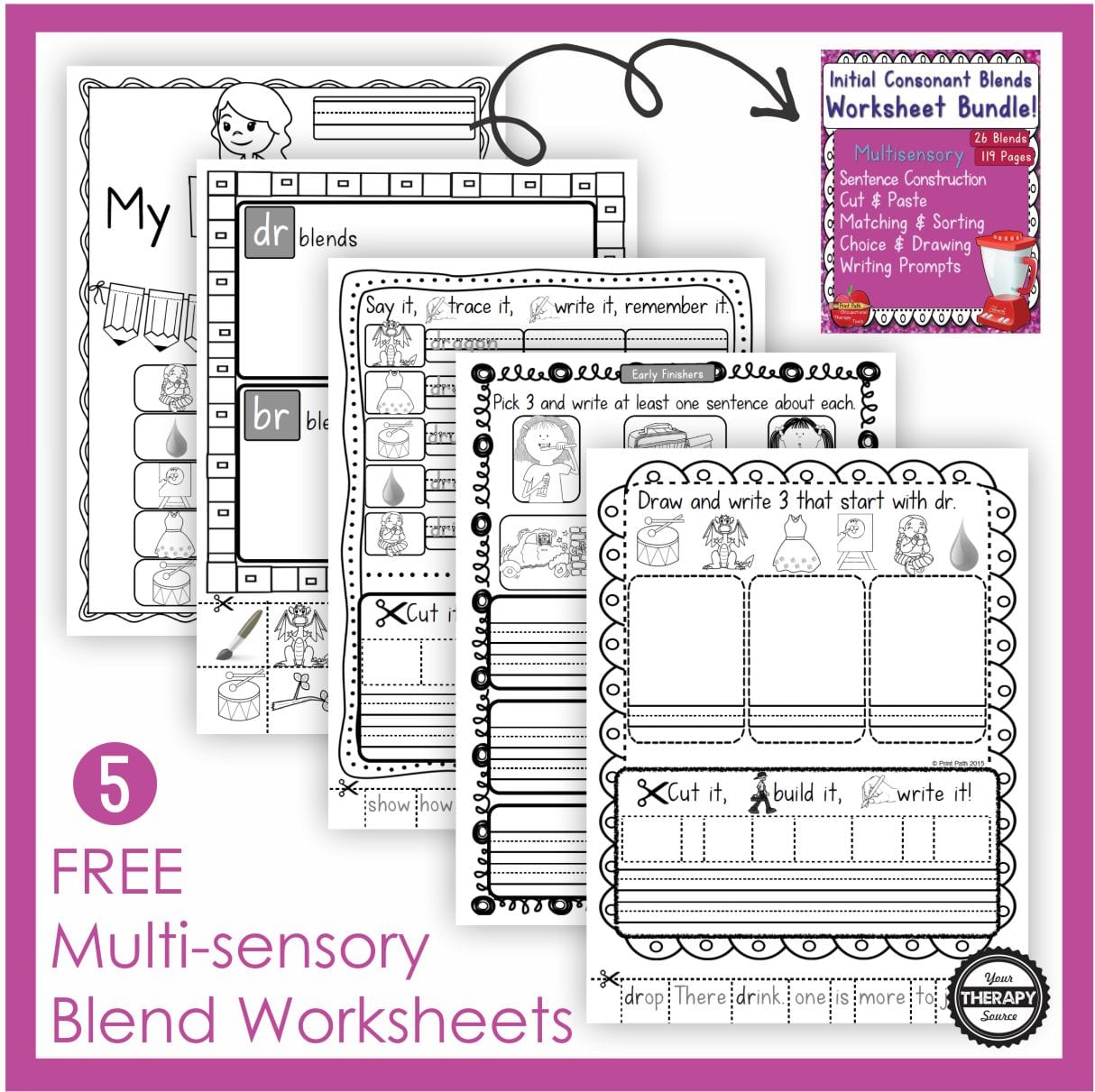 blend worksheet free