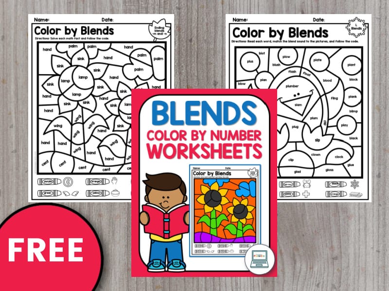 Color by Blend Worksheets - Printable Parents