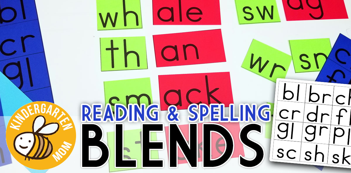 Free Blends &  Digraph Printables from Kindergarten Mom