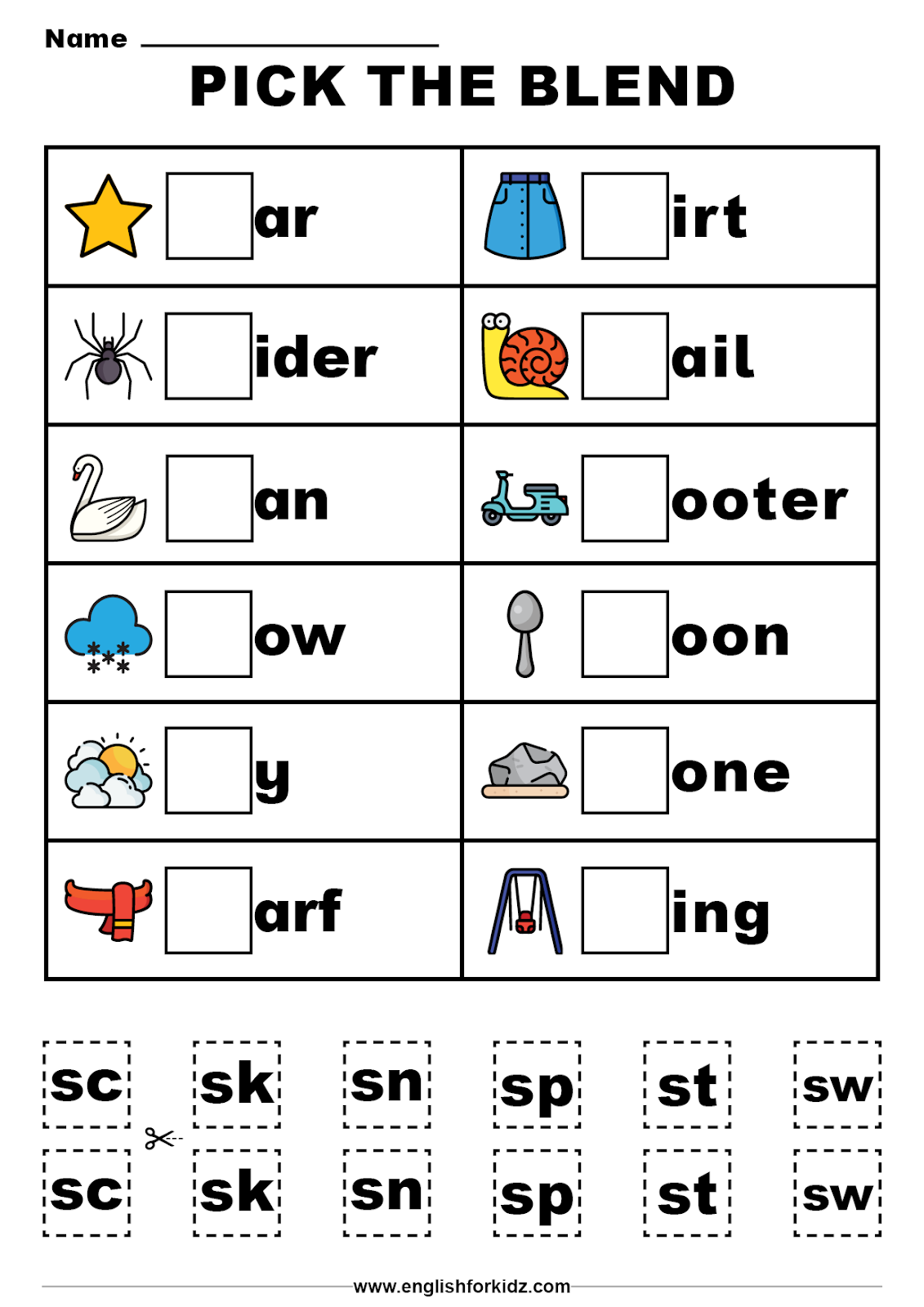 English for Kids Step by Step: Beginning Consonant Blends and ...
