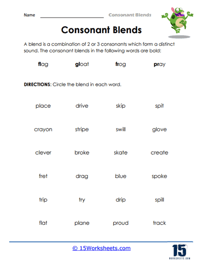 Consonant Blends Worksheets - 15 Worksheets Library