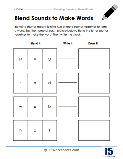 blending sound worksheet