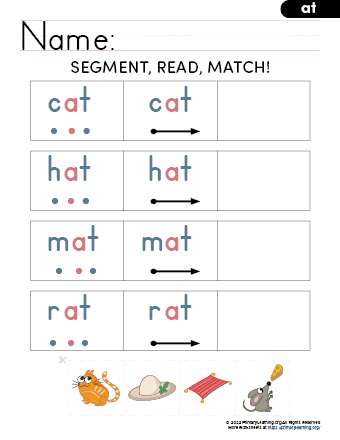 blending words kindergarten worksheet