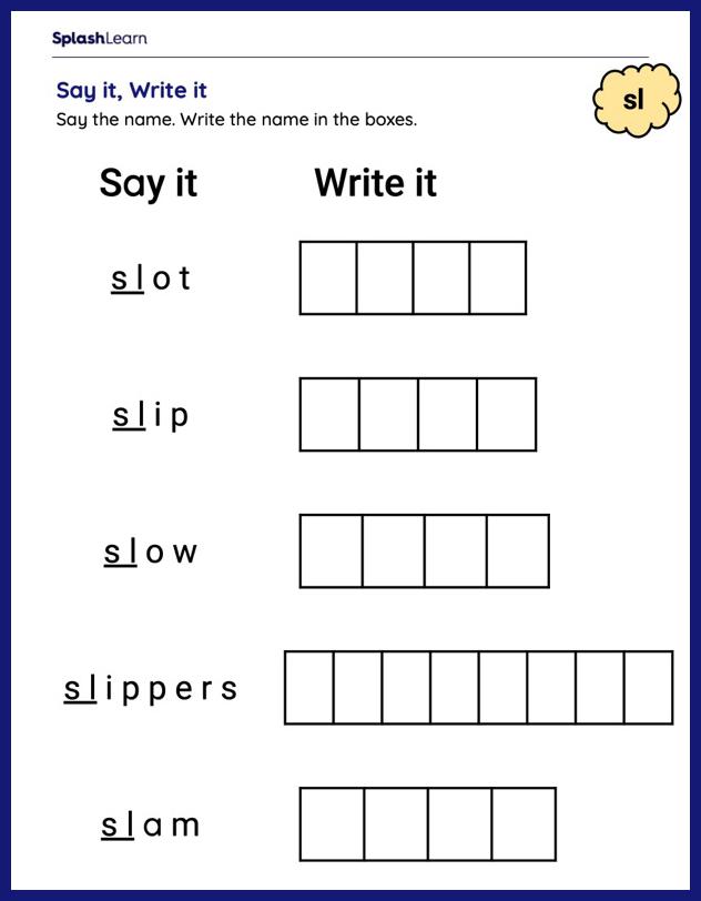 blends worksheet kindergarten
