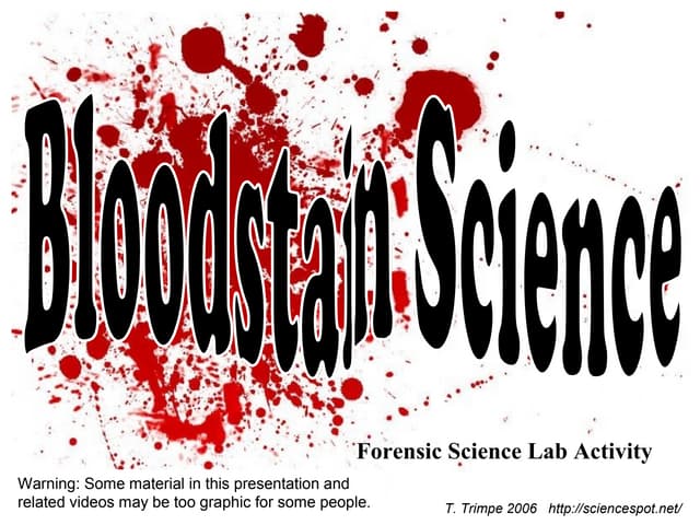 Blood Spatter PowerPoint | PPT