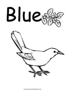 Colors - Blue Worksheet - Homeschool Helper Online
