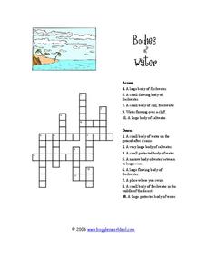bodies of water worksheet