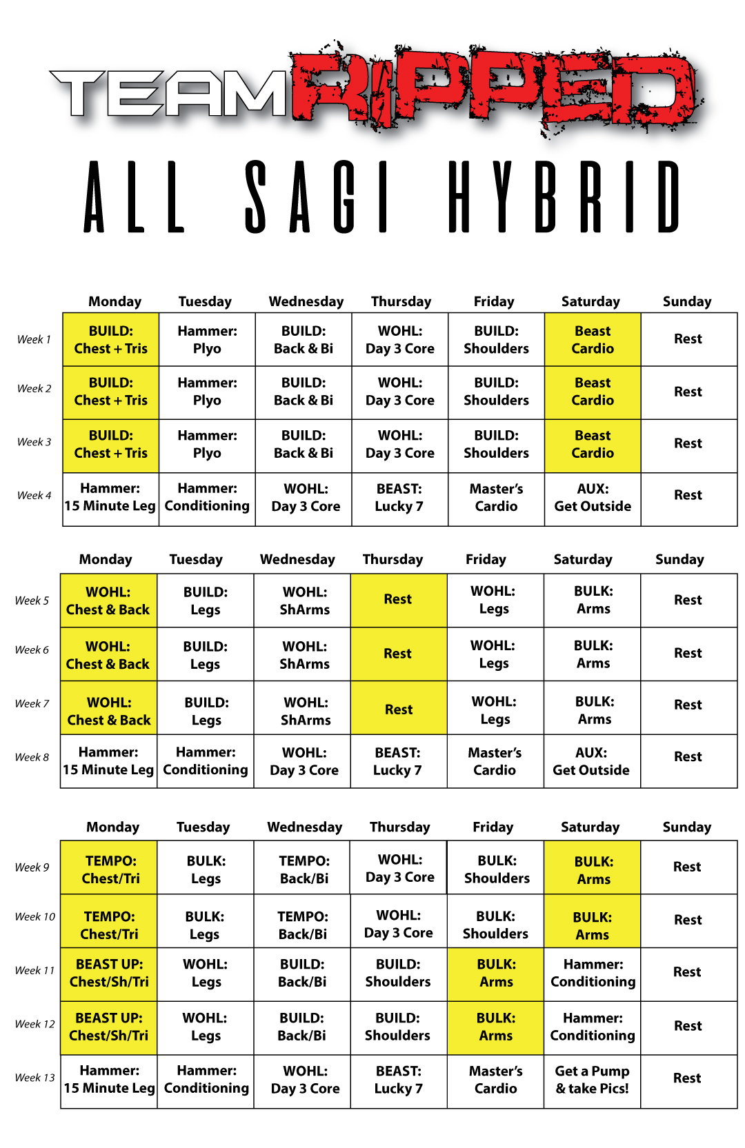body beast hybrid workout calendar