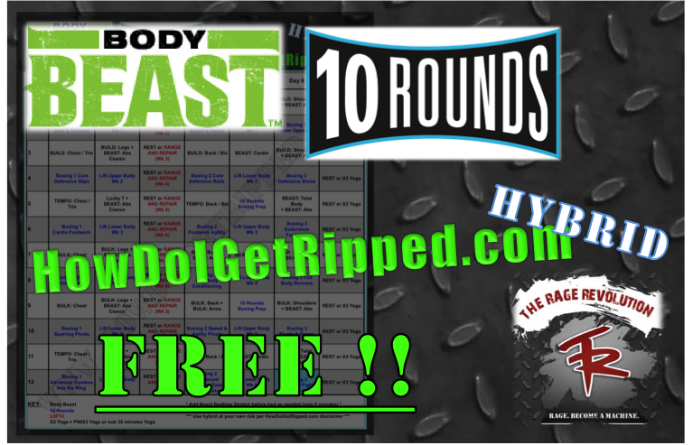 body beast hybrid workout calendar