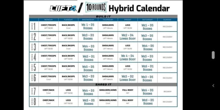 body beast hybrid workout calendar