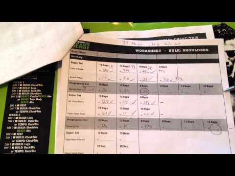 Using the workout sheets with Body Beast | Beachbody | Bulk Phase ...