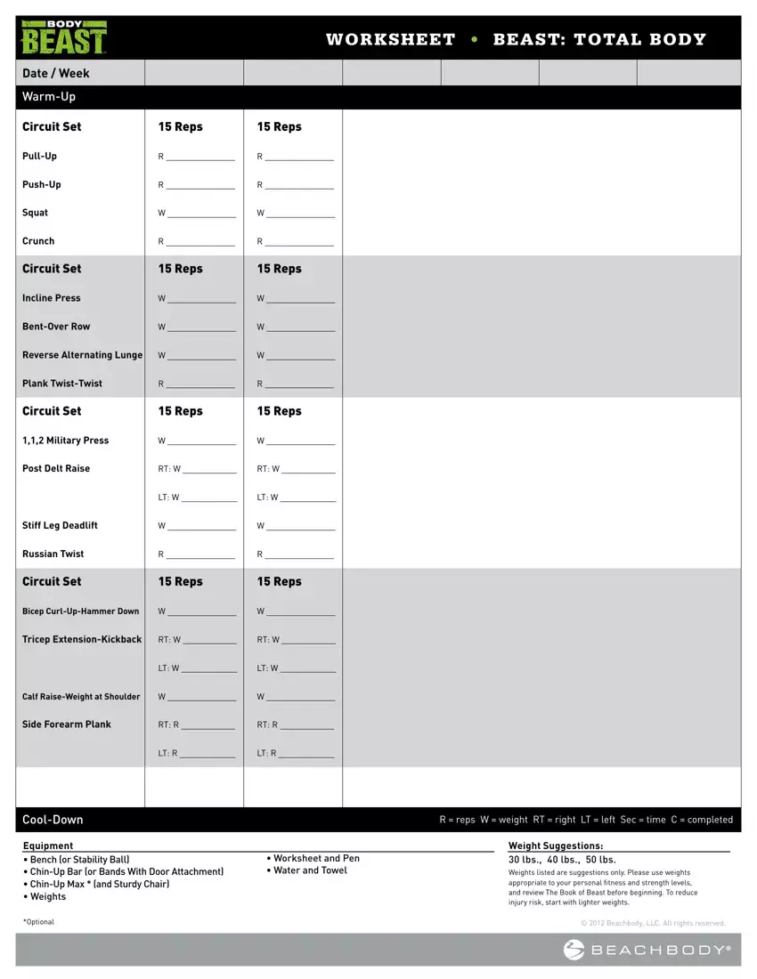 body beast workout schedule